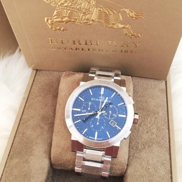 Burberry Other - Brand New Burberry Men's Blue Dial Bracelet Watch